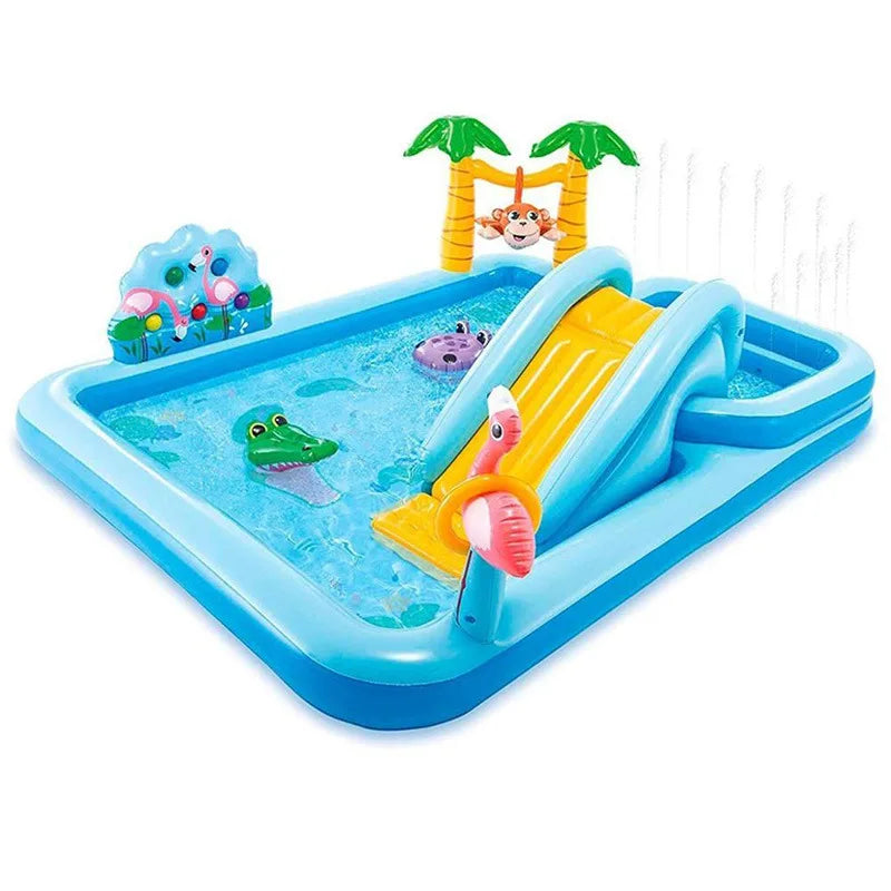 π Crocodile Inflatable Water Slide & Pool β Outdoor Summer Fun for Kids!