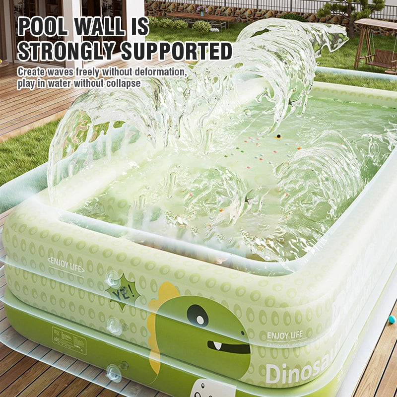 💧 Large Inflatable Family Swimming Pool – Indoor/Outdoor Water Fun for Kids & Adults