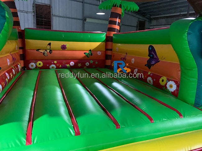 🐵 Colorful Monkey Bounce Castle with Obstacle Course & Slide