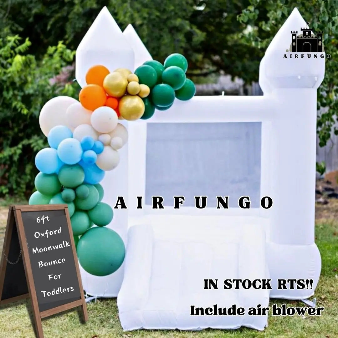 🎉 White Inflatable Bounce House with Slide – Perfect for Toddlers’ Parties!