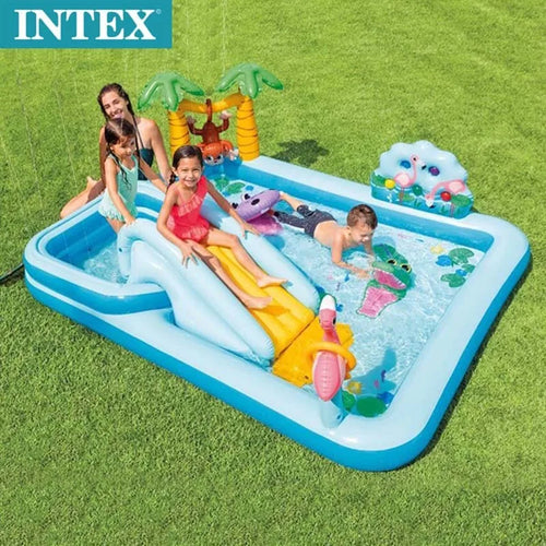 🐊 Crocodile Inflatable Water Slide & Pool – Outdoor Summer Fun for Kids!