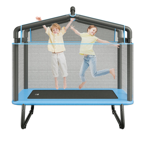 🌀 6FT Kids Trampoline with Safety Enclosure