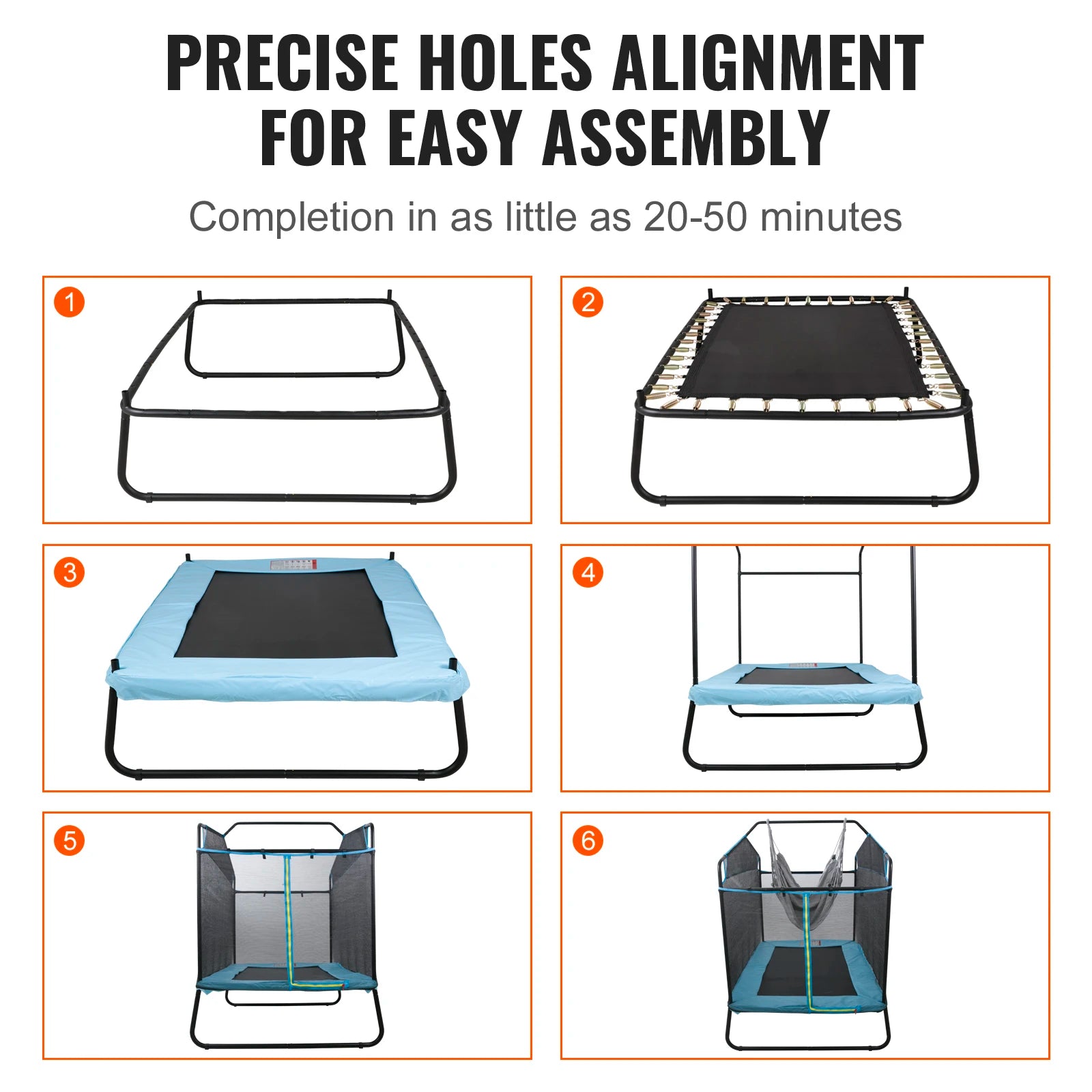 🌀 6FT Kids Trampoline with Safety Enclosure