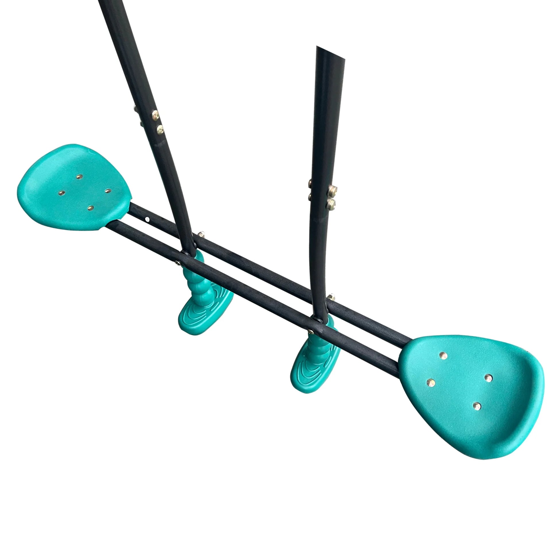 🌲 Blackish Green 4-in-1 Outdoor Swing Set – Face-to-Face Swing, Basketball Hoop