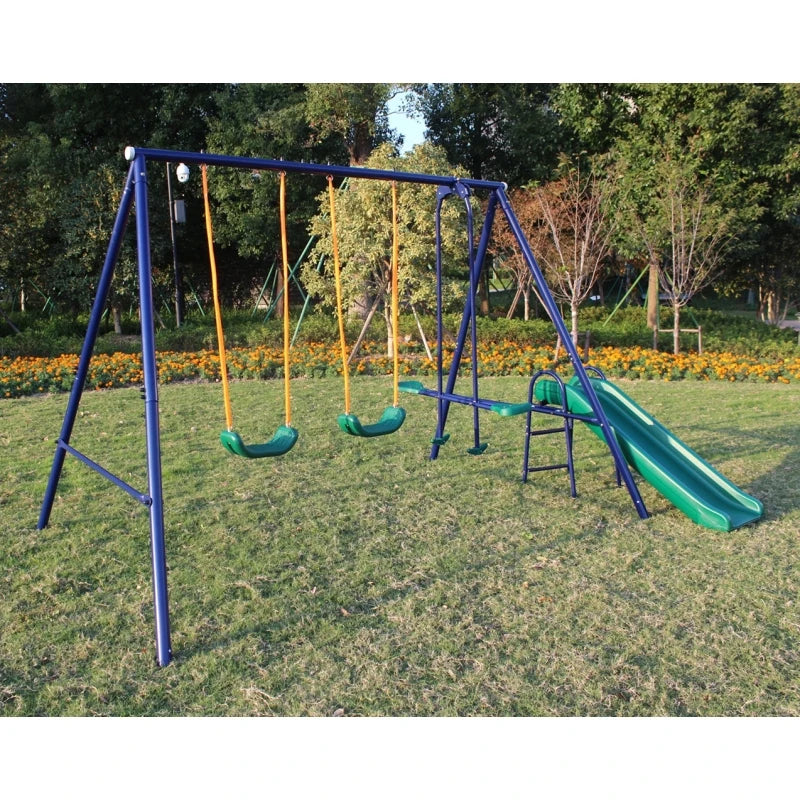🏕️ Heavy-Duty Outdoor Metal Swing Set
